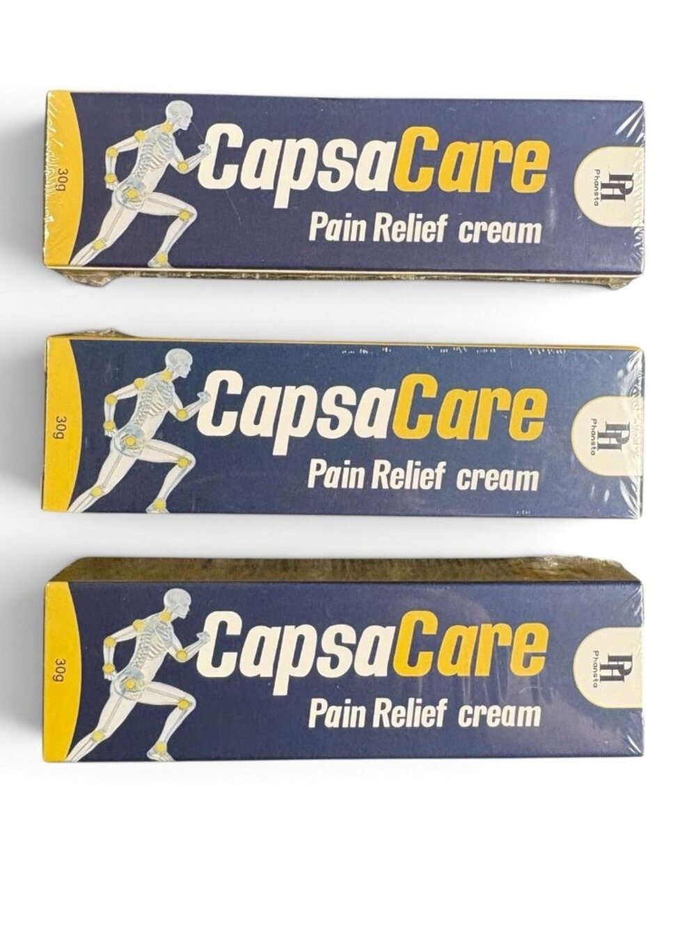 Lot of 3 CapsaCare Pain Relief Cream 30g Phansta Topical Muscle Joint Relief